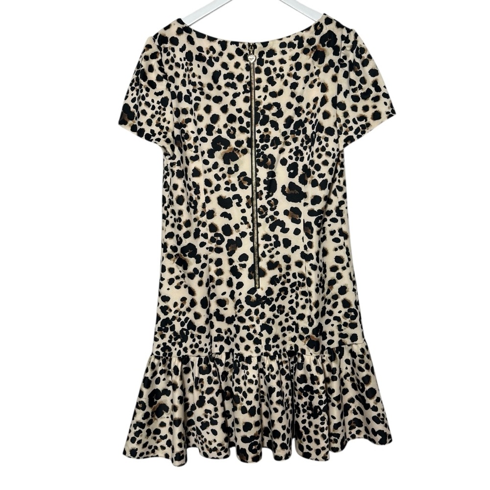 Betsey Johnson Cream Leopard Print Ruffle-Hem Mini Dress - Picture 4 of 10